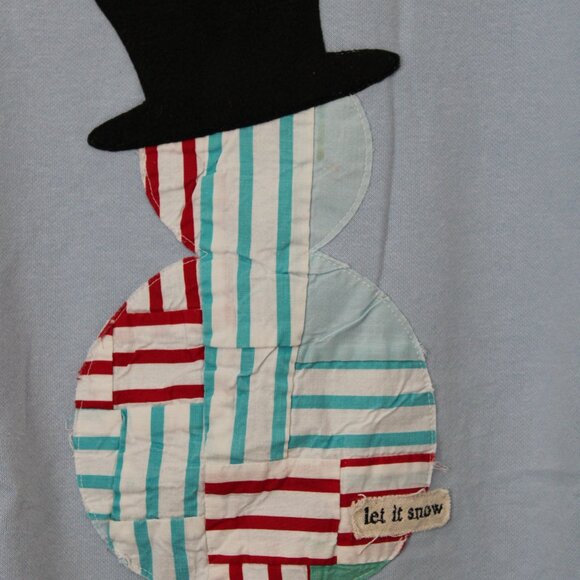 Quilt Snowman Sweatshirt - Picture 1 of 5